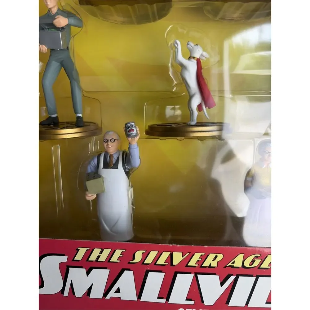 The Silver Age Smallville 7 Piece PVC Set DC Direct NEW